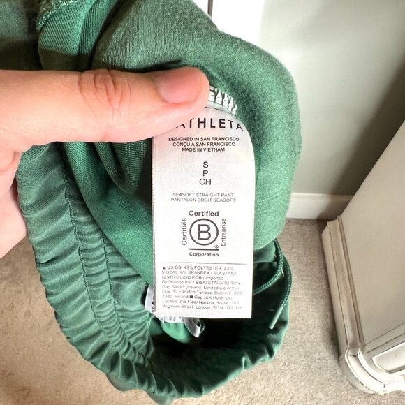 Athleta Seasoft Straight Pants Vineyard Green Elastic Soft Athleisure Pull On S - Picture 6 of 6